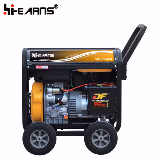 8kw 10kVA tipo estrutura aberta portátil gerador diesel refrigerado a ar preço de fábrica (DG11000E3)